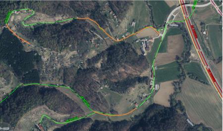 trasa JP957243-JP957242-odcep Gosak-Varvoda